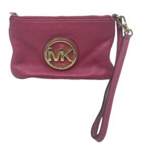 Michael Kors Leather Purple Wristlet